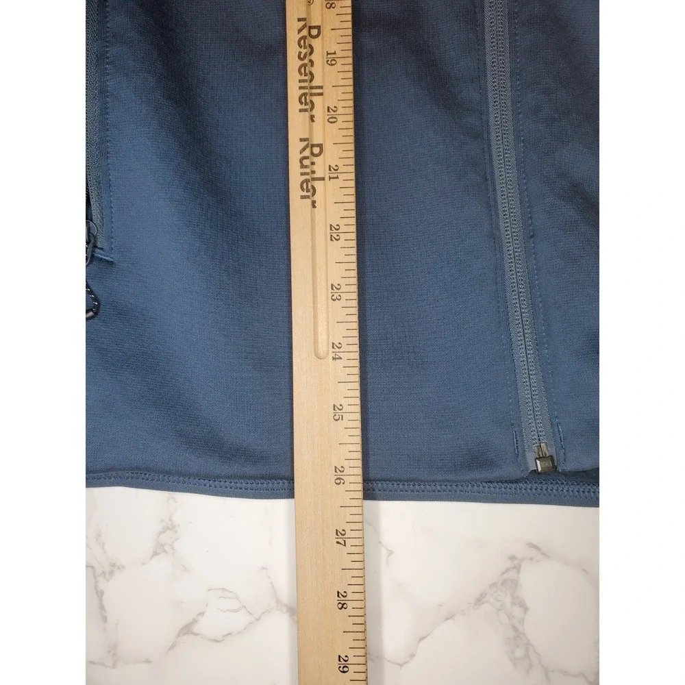 Salomon Outline Men's M Sherpa Fleece Hoodie Full Zip Jacket Minimalist Blue